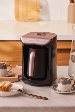 Hatır Közde Türkischer Kaffee und türkische Kaffeemaschine Roseberry, 5 Tassen Fassungsvermögen mit viel Schaum - Karaca