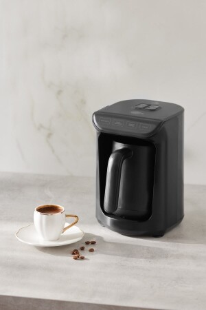 Hatır Közde Türkischer Kaffee und türkische Kaffeemaschine Space Grey, 5 Tassen Fassungsvermögen mit viel Schaum 153. 09. 01. 0959-1 - 2