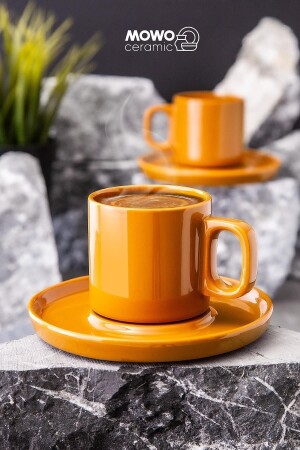 Hatsu Türkischer Kaffee, Espresso, Geschenk 2-teilige Kaffeetasse – Geburtstag, Valentinstagsgeschenk MOWO-15-002 - 2