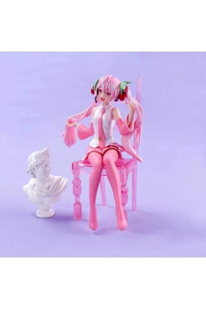 Hatsune miku kawaiii Sakura kız sandalyede oturan figür Modeli 15 cm 4512485145miku - 3