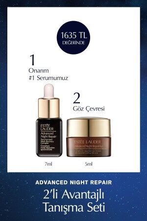 Hautpflege-Set in Reisegröße – Advanced Night Repair Serum 7 ml, Gel-Augencreme 5 ml - 1