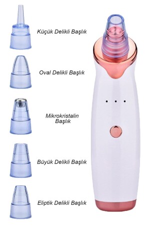 Hautreinigungs-Vakuumgerät mit 5 Köpfen, multifunktionales Reinigungsinstrument, rot-weiß, Detail MULTFNVKM200 - 3