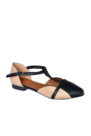 Hautschwarze Damen-Ballerinas B726881809 - 2