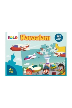 Havaalanı 60 Parça Çocuk Yer Puzzle - 1