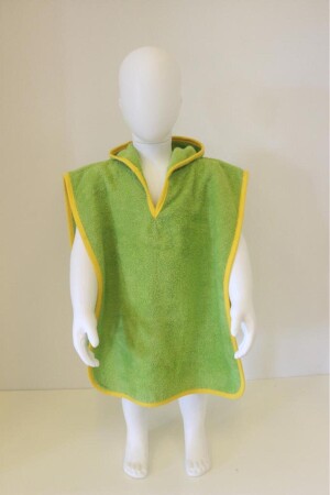 Havlu Bebek Pançosu Çocuk Pançosu Kapşonlu Bukle Havlu Panço - Ender Home