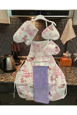 مجموعة من المجلدات المطبخية MNZ مع منشفة 5 قطع مقاومة للصدمات MO5PTU - kalitem çarşafçı