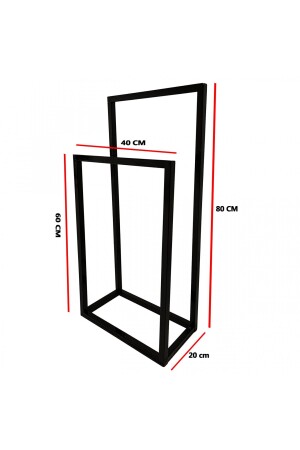 Havluluk Ayaklı Model 2'li Siyah MHG-0053 - 4