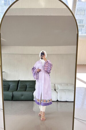 Hazel Yarasa Kol Kimono LİLA - Sawosh