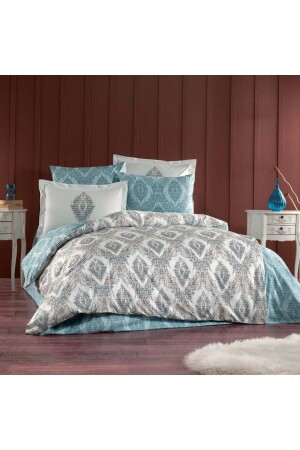 منز هواية كيش مزدوجة مجموعة غطاء البوبلين - ريترو مينت HBBYPPLN - Hobby home collection