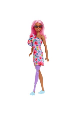 HBV21 Barbie Fashionistas Tek Omuz Elbiseli- Protez Bacaklı - 2