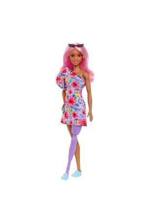 HBV21 Barbie Fashionistas Tek Omuz Elbiseli- Protez Bacaklı - 3