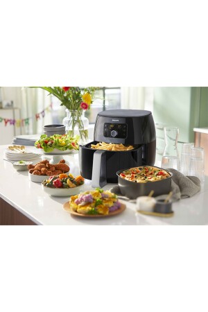 Hd9650-90 Xxl Airfryer Fritöz - Xb9125-07 Marathon Ultimate Toz Torbasız Elektrikli Süpürge PD 650 HD 9650-90-XB - 6