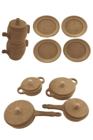 مجموعة من ألعاب الخشب من طاسة الخشب من طاسة الشاي HDF78822082242771PZLM - Hedef Ahşap