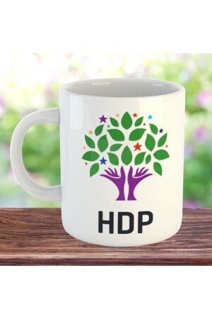 Hdp Tasarımlı Porselen Kupa Bardak - Hdp Kupası MİRZA03522 - 1