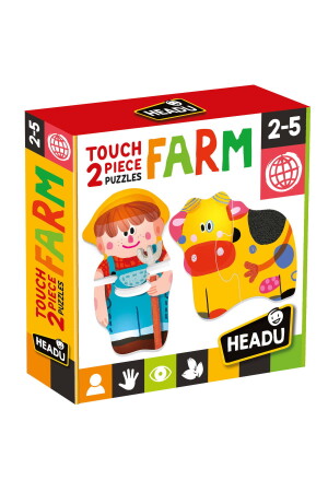 Headu 2 Pıeces Puzzle Touch Farm (2-5 YAŞ) MU24889 - 6