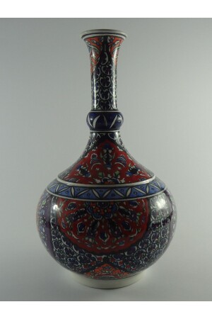 Hediye Kadife Kutulu Çini Vazo Gözyaşı Dekoratif Vazo El Yapımı 25 Cm cin-2002 - Elma Hediyelik