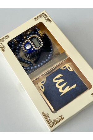 Hediyelik Çeyizlik Kutulu Mini Kur'an-ı Kerim Tesbih Ve Taşlı Zikirmatik Setimiz - Ayhanhome