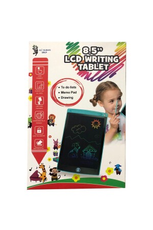 Hediyelik Renkli Writing Tablet Lcd 8.5 Inç Kalemli Çizim Yazı Tahtası Not Yazma Eğitim Tableti - 1