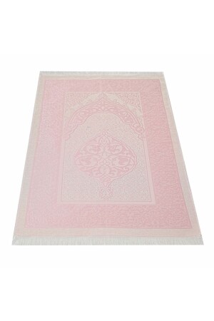 Hediyelik Seccade- Kadife Yasin (İSME ÖZEL)- Inci Tesbih- Asetat Kutulu (26×23) Islami Set-pembe - 4