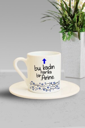 هذه المرأة أم رائعة بعين شريرة ورقة قهوة تركية مطبوعة he-f-2171 - Hediyexpres