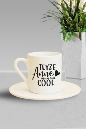 (منز) - خالة سوداء مثل الأم ولكن تصميم بارد طباعة كوب قهوة تركية he-kf-2360 - Hediyexpres