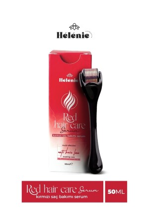Helenie Red Haar- und Bartwachstumspflegeserum 50 ml + Dermaroller 0,5 mm HCS005 - 1