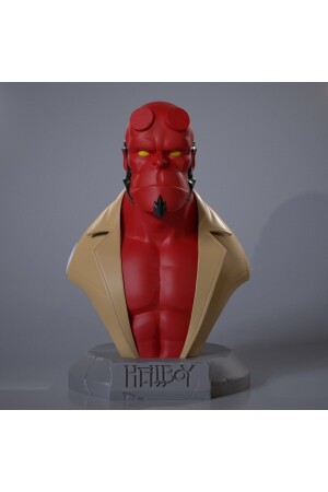 HELLBOY BİBLO BÜST FİGÜR 15CM HEDİYELİK KİŞİYE ÖZEL - Giftbox3d