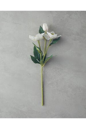 Helleborus Tek Dal Yapay Çiçek Beyaz - 1