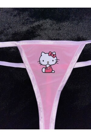 Hello Kitty Baskılı Pembe T-String Model Tanga - 1