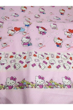 Hello Kitty Bettbezug-Set aus Baumwollstoff (elastisches Laken) hellokitty-nevresim - 4