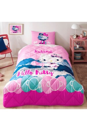 Hello Kitty Island Bettwäsche-Set für Einzelbett, Taç-Schlafset mit Kissen als Geschenk - 2