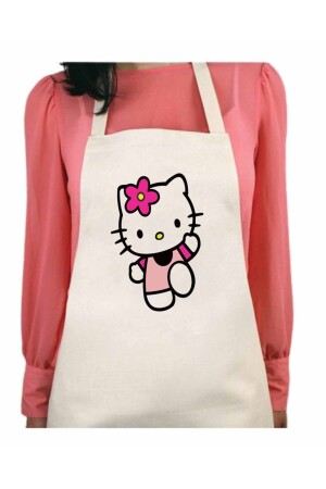 Hello Kitty Kalıcı Baskılı Su Itici Özellikli Yıkanabilir Mutfak Önlüğü ARTMÖ1120 - 2