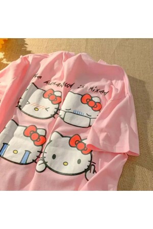 Hello Kitty Sick Emoji Pembe (unisex) T-shirt-favorim50ton Hello Kittyhunors - 1