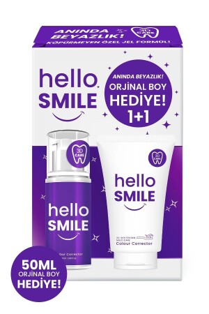 Hello Smile 3D Anında Beyazlatıcı Diş Jeli (50 ML Tüp Hediyeli) - 1