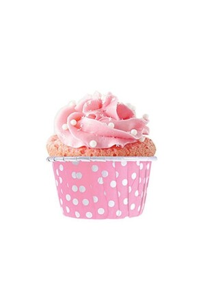 Hellrosa gepunktete Muffin-Kuchenkapsel 50 Stück – V 123286408b3a222e67 - 3