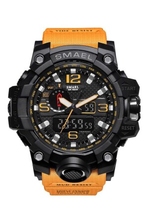 Herren-Armbanduhr Analog Digital Sport Schwarz Mode Trend Uhr Orange 1545 - 1