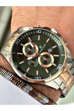 Herren-Armbanduhr mit Stahlarmband und Kalender – Hämatit-Stein-Sonderarmband als Geschenk DK102-ET1170603 - 1