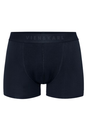 Herren-Boxershorts aus einfarbigem Lycra in Schwarz, Grau, Marineblau, 6 Stück, BXVK06 - 3