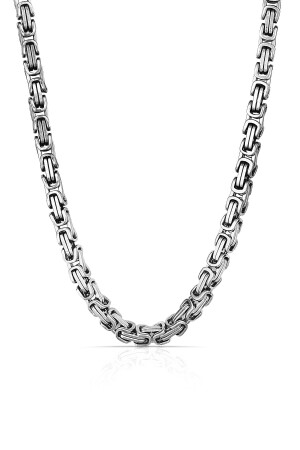 Herren-Halsketten-/Armbandset „Königsmodell“ aus silbernem Stahl, 6 mm, THE63879 - 3