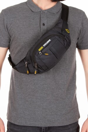 Herren-Hüfttasche, diagonal, wasserdicht, Brusttasche aus Stoff, mit Kopfhörerausgang LTH1292 - 1
