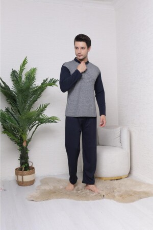 Herren-Pyjama-Set aus 100 % Jacquard-Single-Jersey 1004 TYC00316781434 - 1