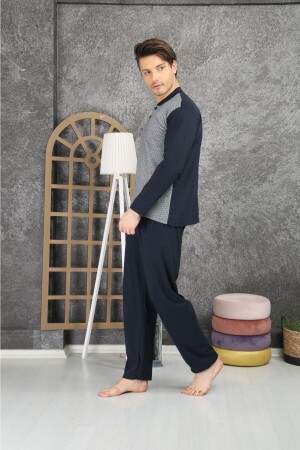 Herren-Pyjama-Set aus 100 % Jacquard-Single-Jersey 1004 TYC00316781434 - 5