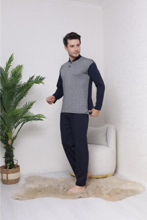 Herren-Pyjama-Set aus 100 % Jacquard-Single-Jersey 1004 TYC00316781434 - 8