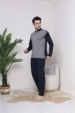 Herren-Pyjama-Set aus 100 % Jacquard-Single-Jersey 1004 TYC00316781434 - 7