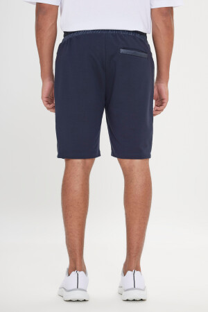 Herren-Shorts in Marineblau mit Standard-Passform und normalem Schnitt, lässige Strickshorts 4A9522200005 - 5