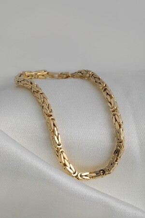 Herrenarmband aus 14 Karat Gold mit Königskette - 1