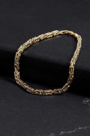 Herrenarmband aus 14 Karat Gold mit Königskette - 4