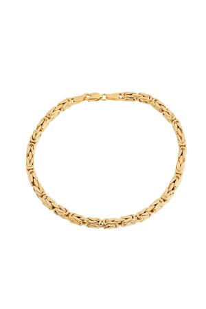 Herrenarmband aus 14 Karat Gold mit Königskette - 8