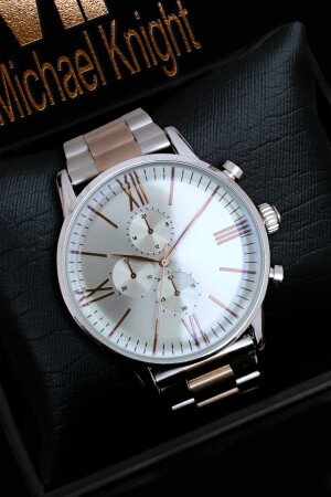 Herrenarmbanduhr mit Metallarmband in Spezialbox MK4576 - Michael Knight