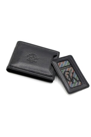 Herrenbrieftasche aus echtem Leder mit verstecktem Kartenfach Try595 TRY895 - 5